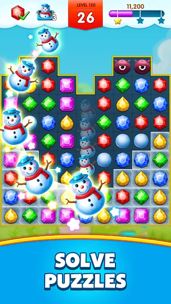 Jewels Legend - Match 3 Puzzle (Джуэл Легенд)  [МОД Бесконечные монеты] Screenshot 2