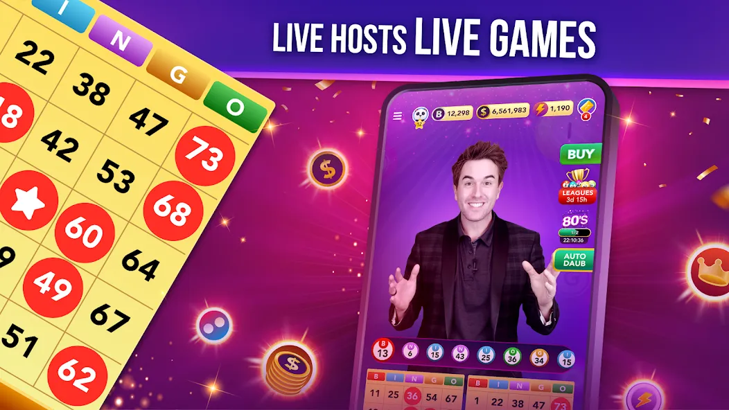 Live Play Bingo: Real Hosts (Лайв Плей Бинго)  [МОД Menu] Screenshot 2