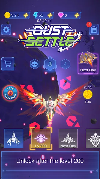 Dust Settle 3D - Galaxy Attack (Даст Сеттл 3Д)  [МОД Mega Pack] Screenshot 1