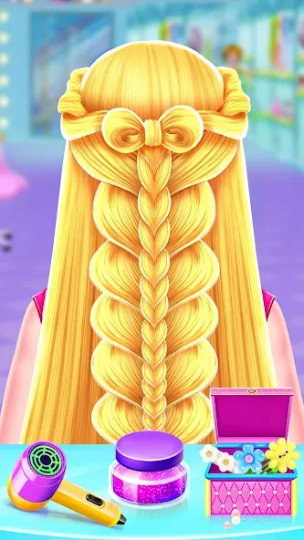 Braided Hair Salon Girls Games  [МОД Много денег] Screenshot 1