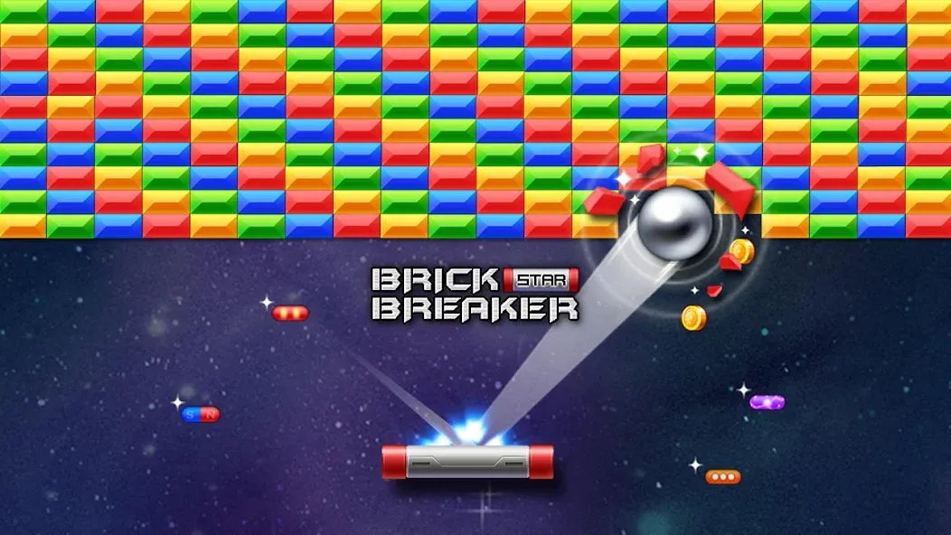 Brick Breaker Star: Space King  [МОД Unlocked] Screenshot 1