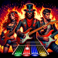 Взломанная Guitar Hero Mobile: Music Game (Гитар Хиро Мобайл)  [МОД Mega Pack] - полная версия apk на Андроид