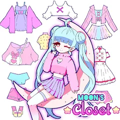 Скачать взлом Moon's Closet dress up game  [МОД Меню] - стабильная версия apk на Андроид