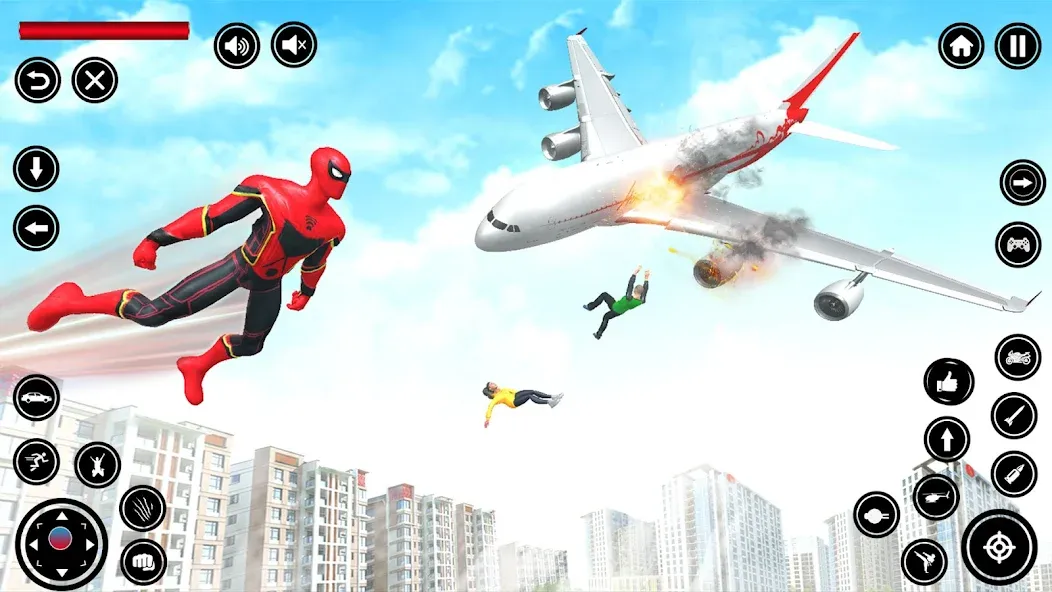 Flying Spider Rope Hero Fight (Флайинг Спайдер Роп Хиро Файт)  [МОД Бесконечные деньги] Screenshot 1