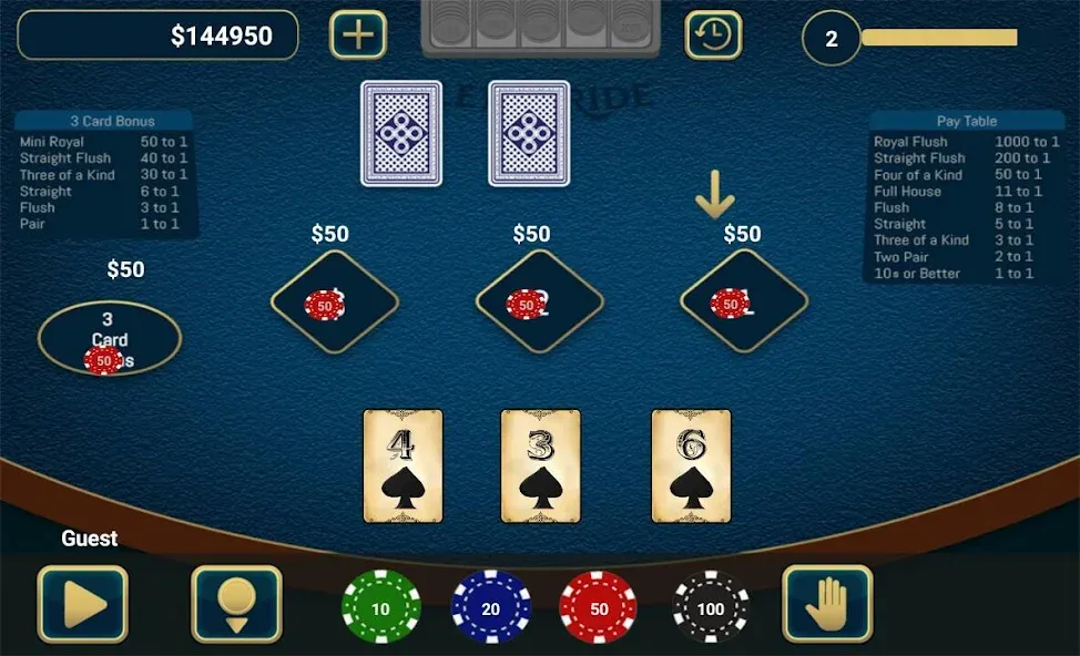 Let It Ride Poker  [МОД Меню] Screenshot 1