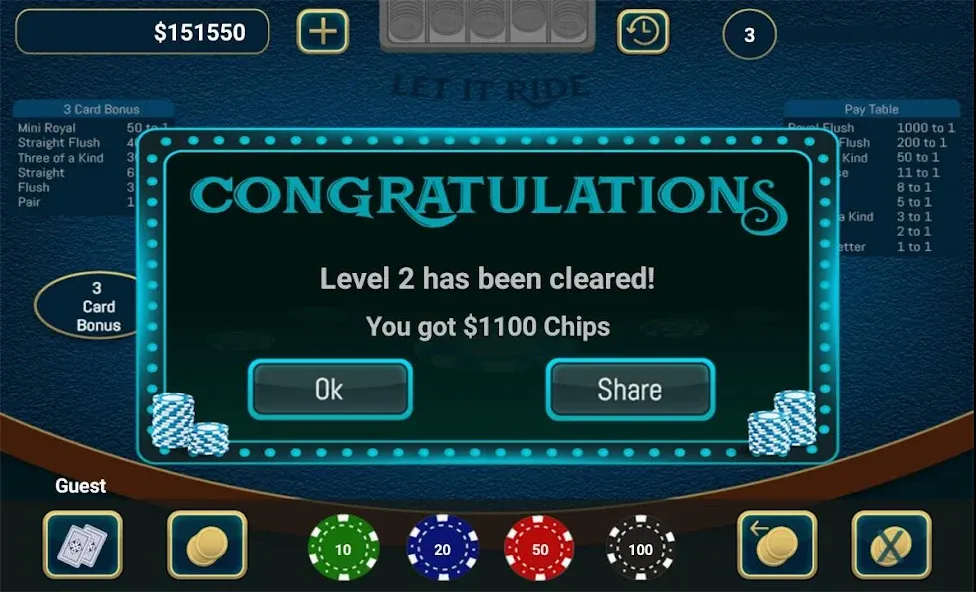 Let It Ride Poker  [МОД Меню] Screenshot 4