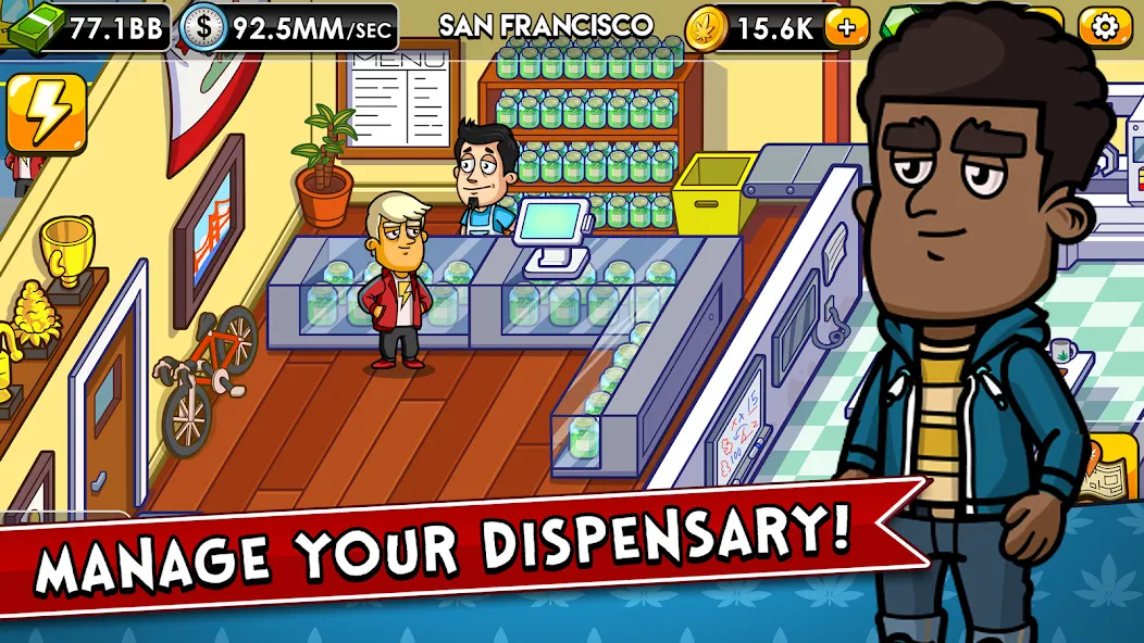 Weed Inc: Idle Tycoon (Уид Инк)  [МОД Бесконечные монеты] Screenshot 3