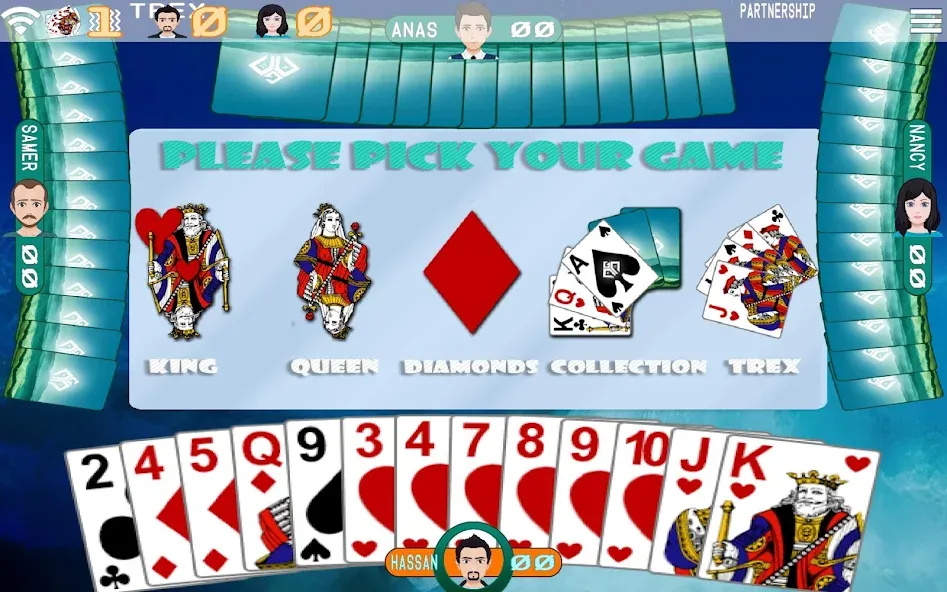 Golden Card Games Tarneeb Trix (Голден Кард Геймс Тарниб Трикс)  [МОД Unlocked] Screenshot 3