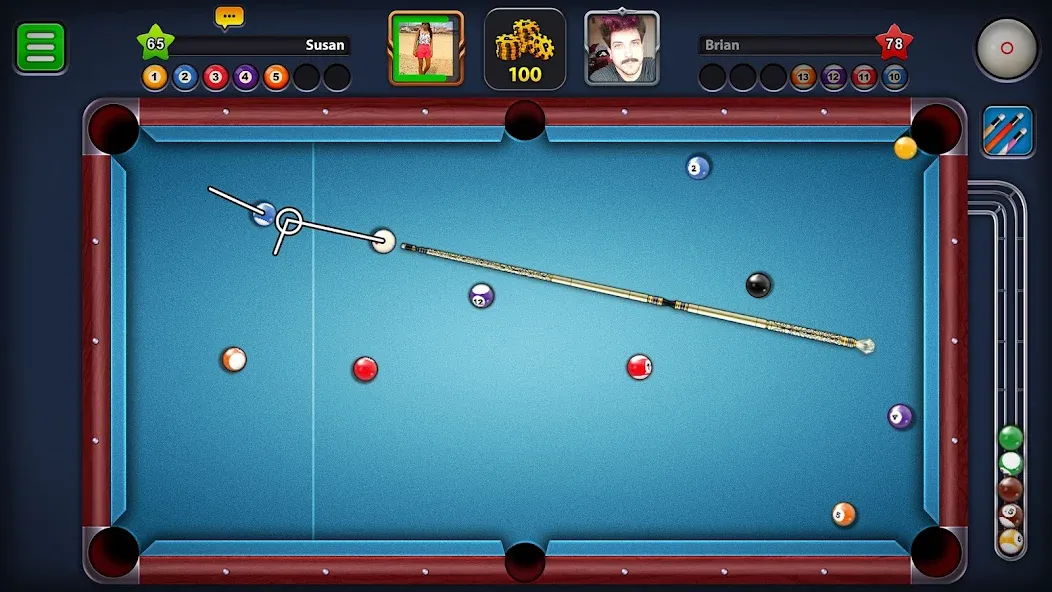 8 Ball Pool (Шаровый Бильярд)  [МОД Много монет] Screenshot 1