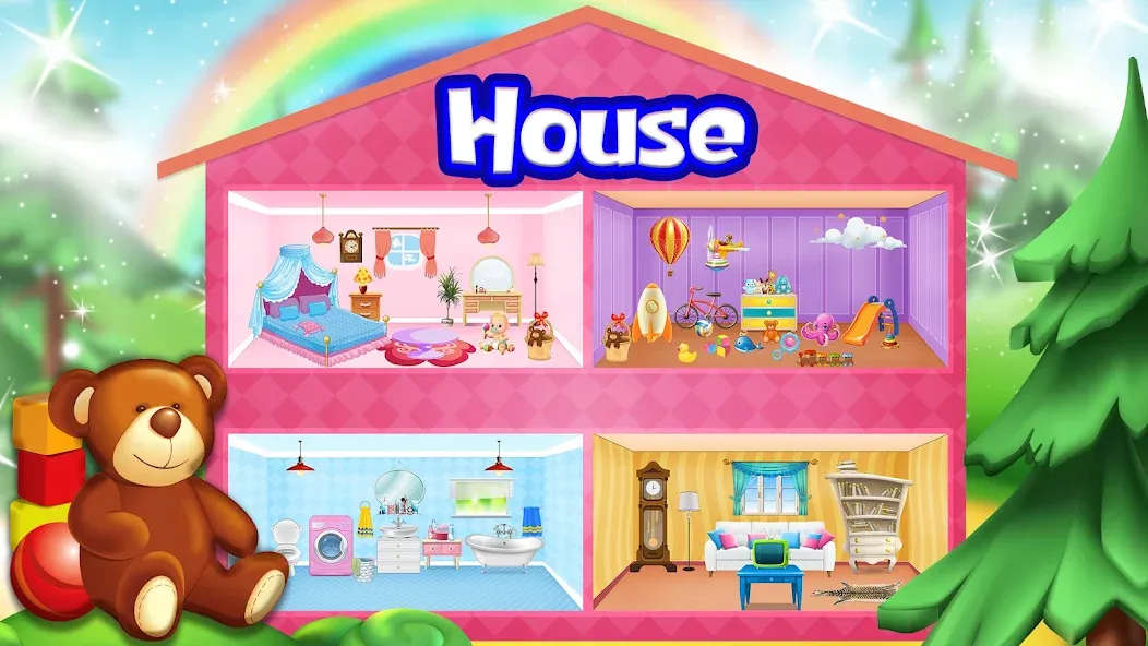 Girl Doll House Design & Clean  [МОД Все открыто] Screenshot 1