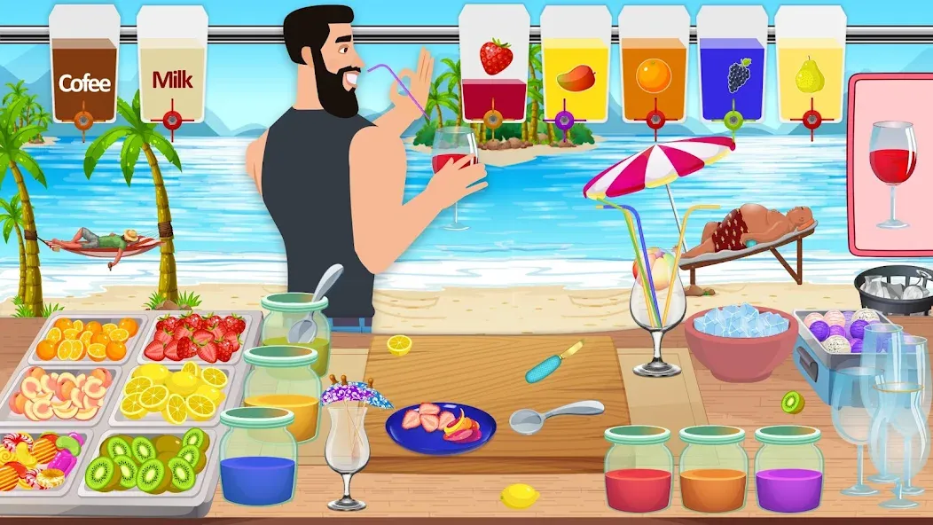 Boba cocktail:DIY recipe games  [МОД Меню] Screenshot 1