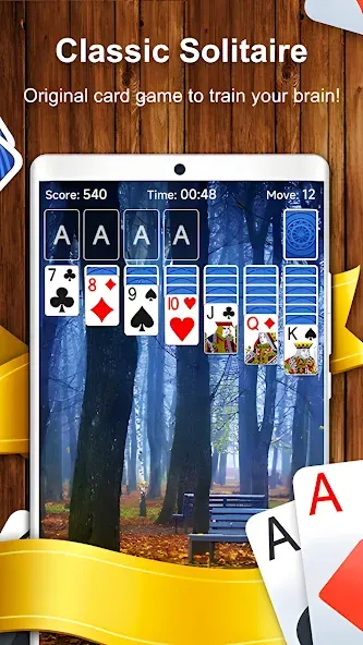 Solitaire Card Game (Солитер карточная игра)  [МОД Много монет] Screenshot 2