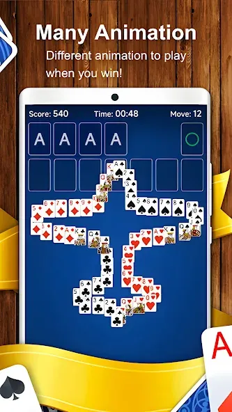 Solitaire Card Game (Солитер карточная игра)  [МОД Много монет] Screenshot 5