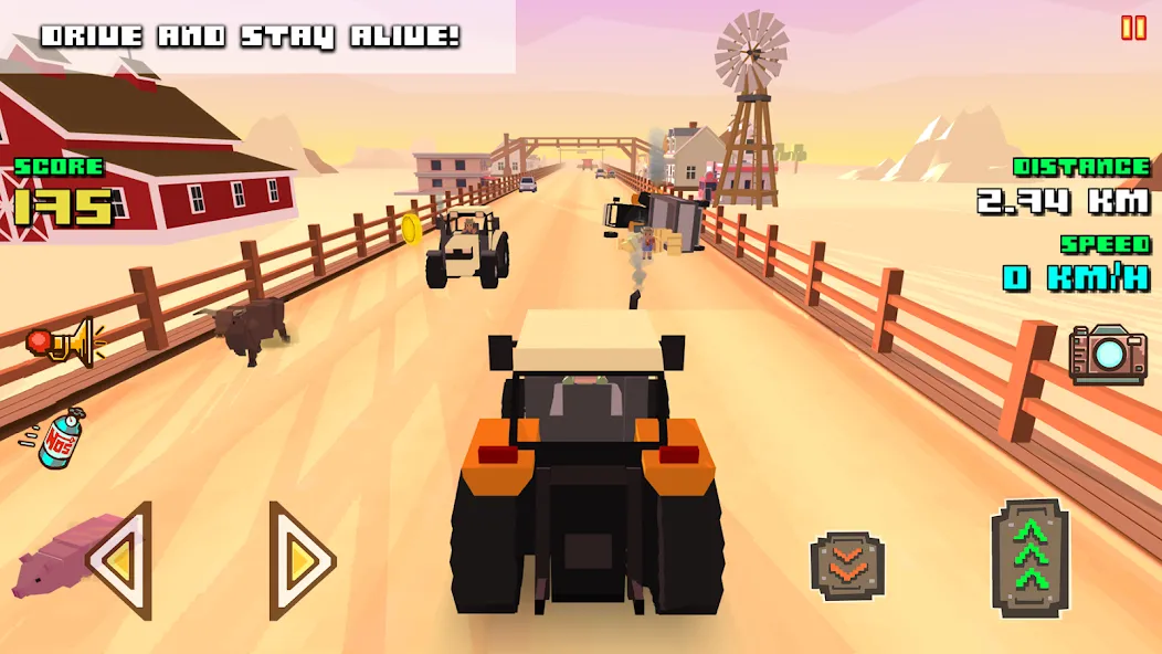 Blocky Farm Racing & Simulator  [МОД Меню] Screenshot 2