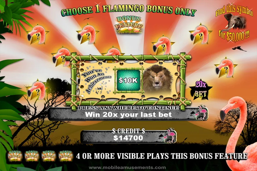 Flamingo Safari Slots (Фламинго Сафари Слоты)  [МОД Много монет] Screenshot 2