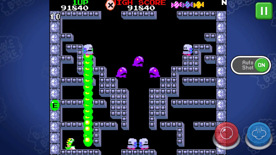 BUBBLE BOBBLE classic (БАБЛ БОББЛ классика)  [МОД Много монет] Screenshot 2