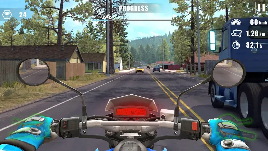 Moto Bike Race : Driving Car (Мото Байк Рейс)  [МОД Много монет] Screenshot 1