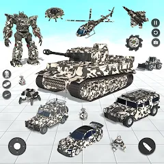 Взломанная Tank Robot Game Army Games (армейский танк робот трансформационная игра)  [МОД Бесконечные монеты] - последняя версия apk на Андроид