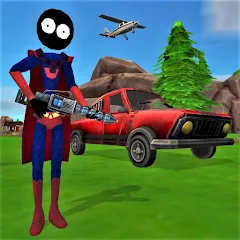 Скачать взломанную Stick Superhero  [МОД Меню] - полная версия apk на Андроид