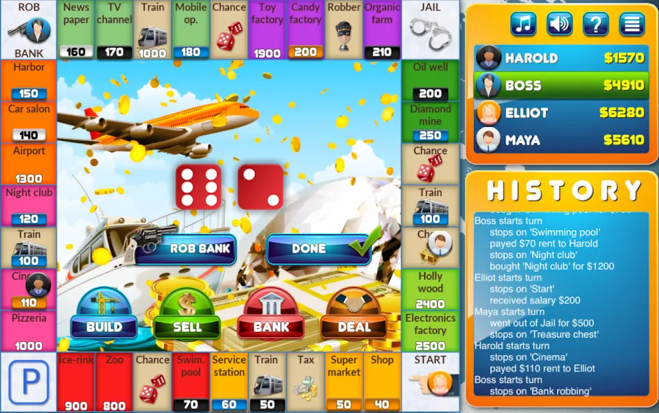 CrazyPoly - Business Dice Game (КрейзиПоли)  [МОД Unlocked] Screenshot 1