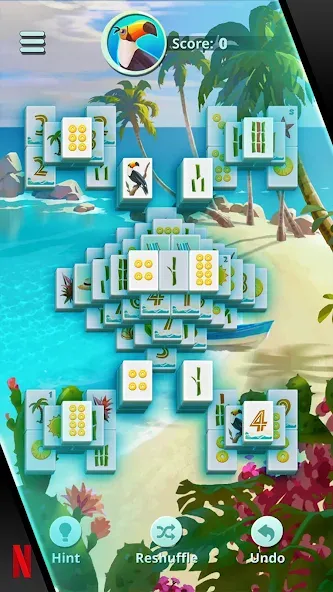 NETFLIX Mahjong Solitaire (НЕТФЛИКС)  [МОД Бесконечные монеты] Screenshot 3