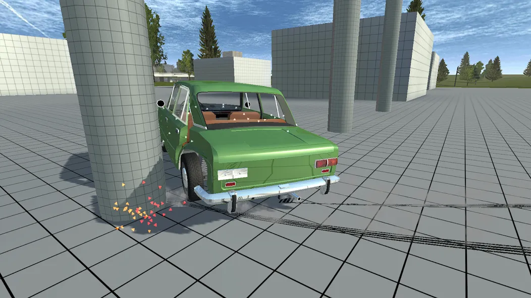 Simple Car Crash Physics Sim (Симулятор физики простого автомобильного столкновения)  [МОД Бесконечные монеты] Screenshot 1