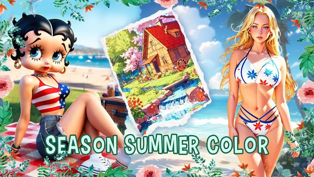 Season Summer Coloring Games  [МОД Menu] Screenshot 5