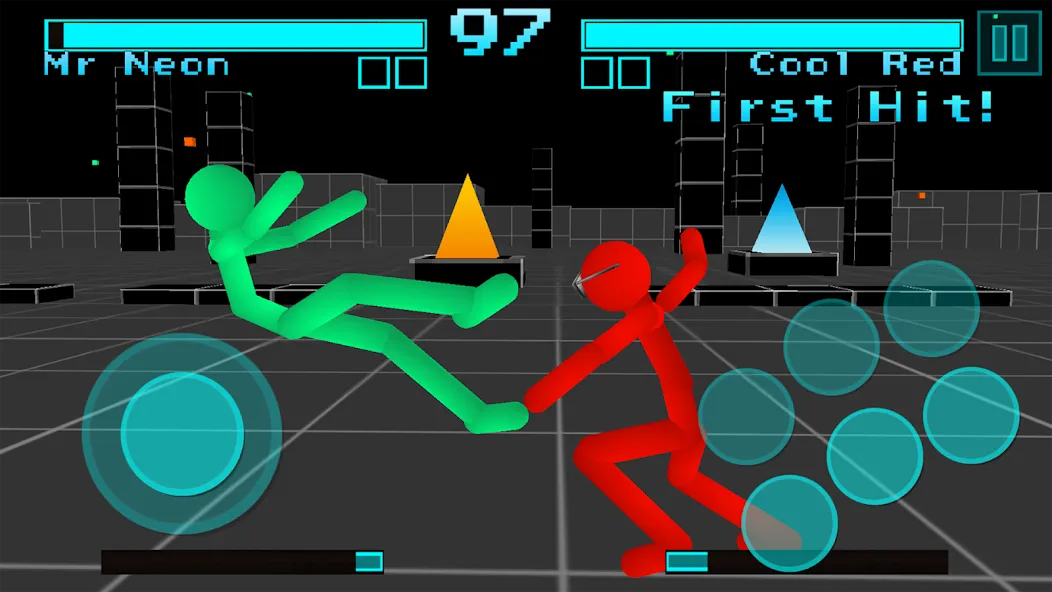 Stickman Fighting Neon Warrior  [МОД Бесконечные деньги] Screenshot 1