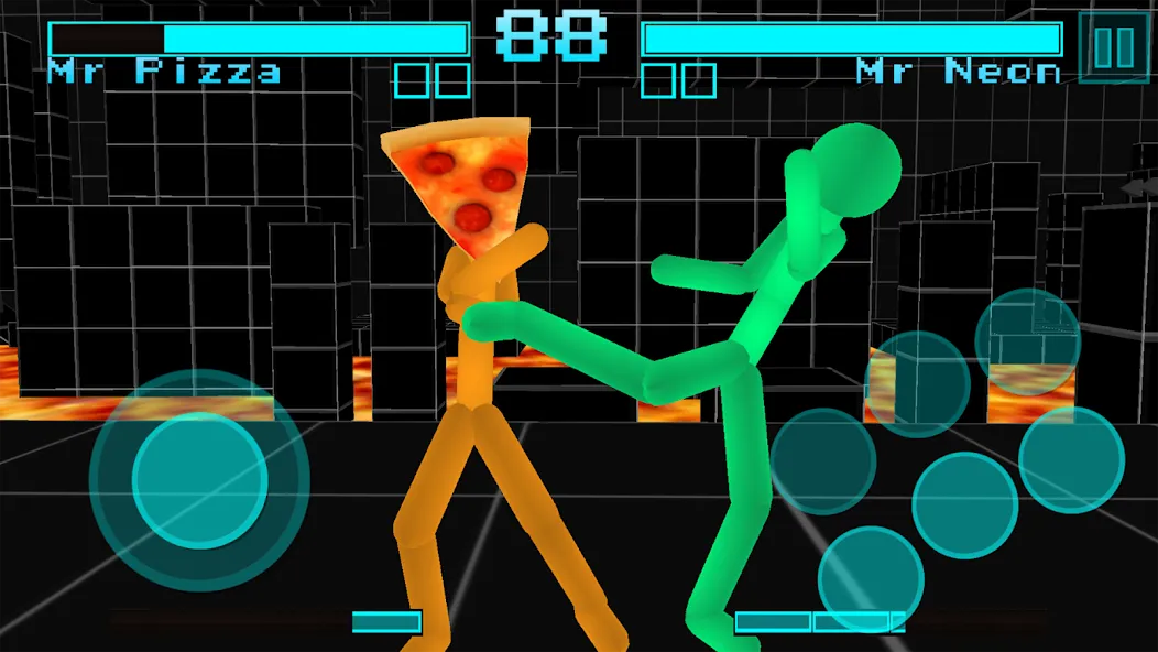 Stickman Fighting Neon Warrior  [МОД Бесконечные деньги] Screenshot 4