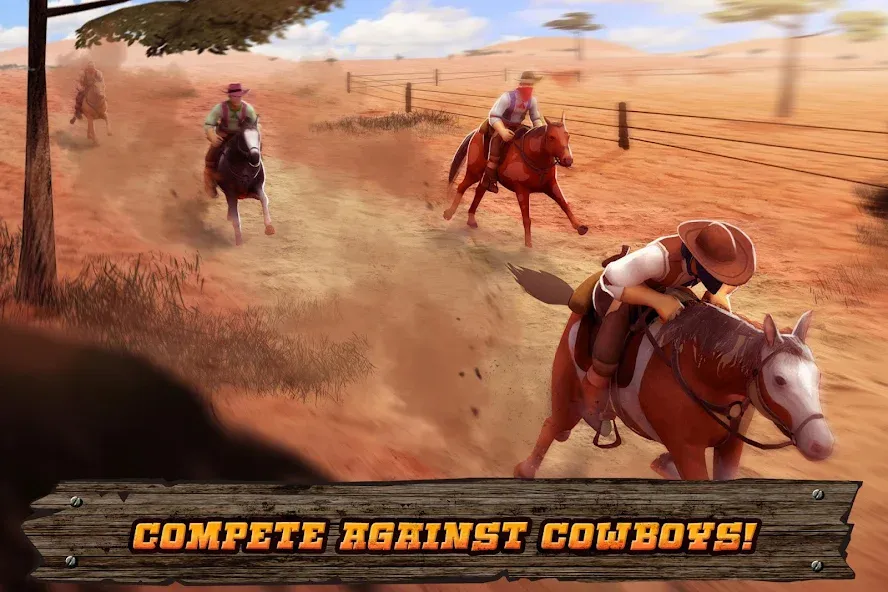 Cowboys Horse Racing Derby  [МОД Меню] Screenshot 3