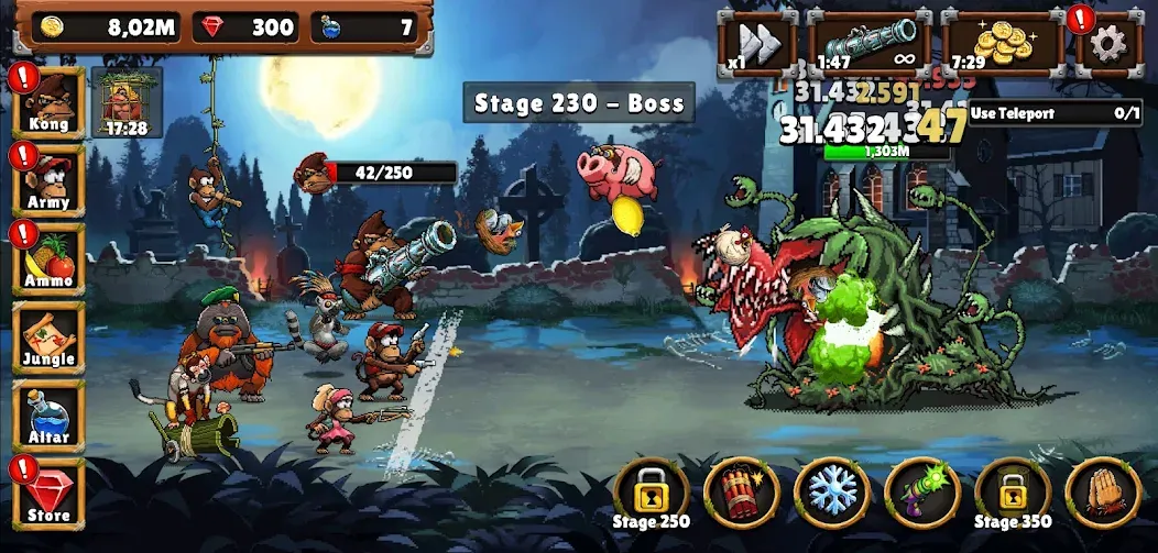 Apes vs. Zombies  [МОД Unlocked] Screenshot 4