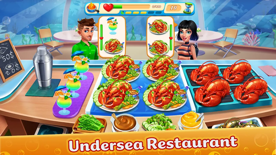 Cooking Aquarium - A Star Chef (Кукинг Аквариум)  [МОД Много денег] Screenshot 2