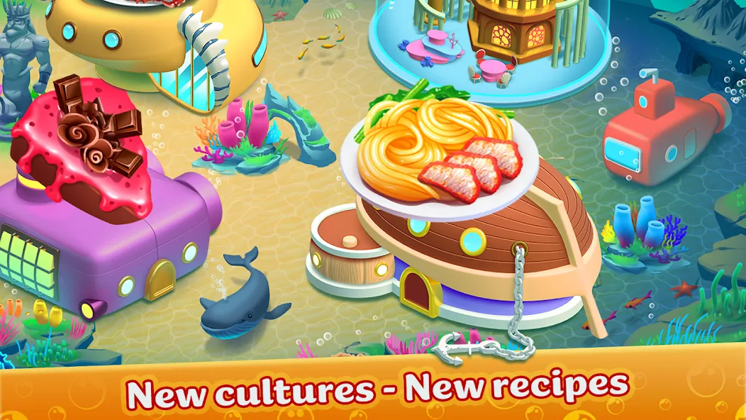 Cooking Aquarium - A Star Chef (Кукинг Аквариум)  [МОД Много денег] Screenshot 5