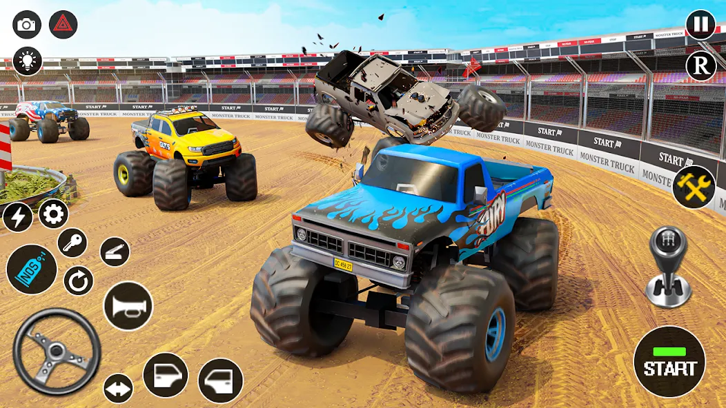 Fearless US Monster Truck Game (Фирлесс ЮЭС Монстер Трак Гейм)  [МОД Unlimited Money] Screenshot 1