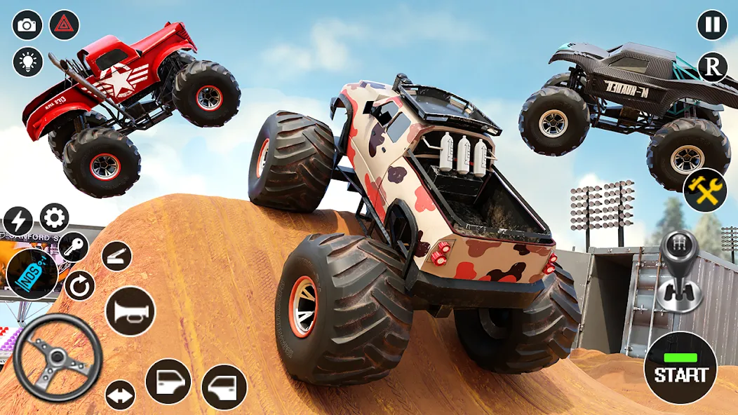 Fearless US Monster Truck Game (Фирлесс ЮЭС Монстер Трак Гейм)  [МОД Unlimited Money] Screenshot 3