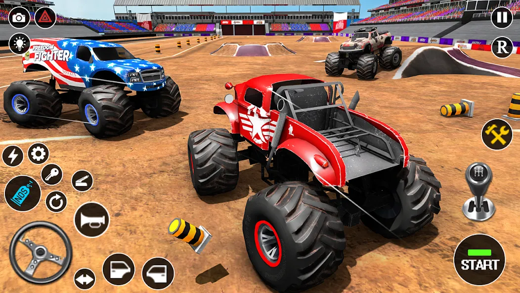 Fearless US Monster Truck Game (Фирлесс ЮЭС Монстер Трак Гейм)  [МОД Unlimited Money] Screenshot 5