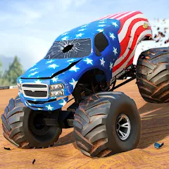 Взломанная Fearless US Monster Truck Game (Фирлесс ЮЭС Монстер Трак Гейм)  [МОД Unlimited Money] - полная версия apk на Андроид