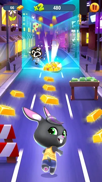 Talking Tom Gold Run  [МОД Бесконечные деньги] Screenshot 3