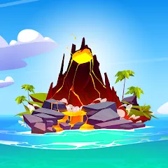 Взломанная Volcano Island - Sim Game (Вулканический остров)  [МОД Много денег] - полная версия apk на Андроид