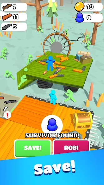 Zombie Raft (Зомби Рафт)  [МОД Бесконечные деньги] Screenshot 4