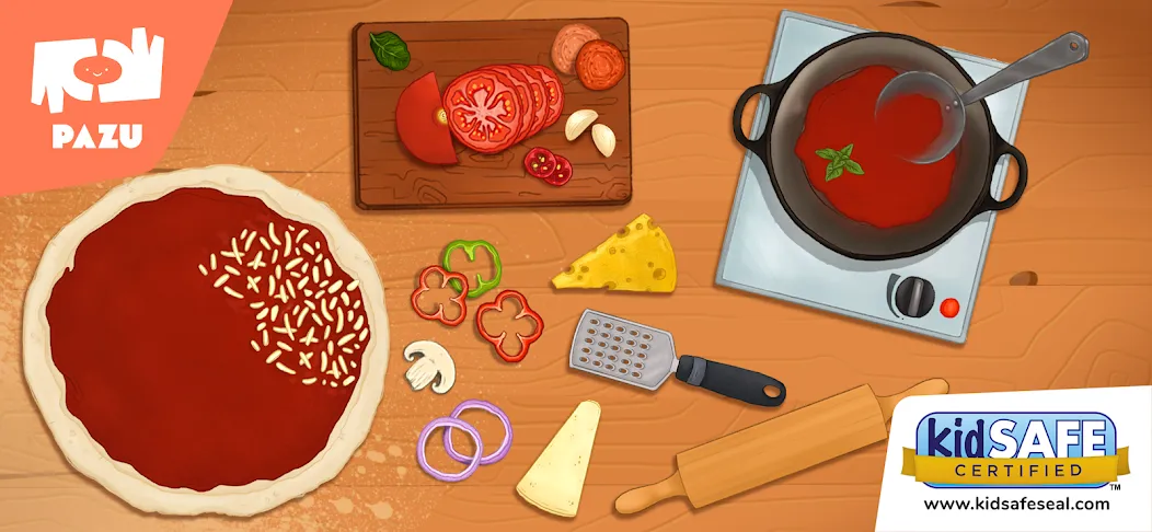 Pizza maker cooking games  [МОД Бесконечные деньги] Screenshot 1