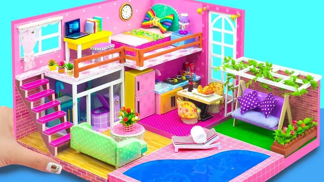 Girl Doll House Design Games (Дизайнерские игры для девочек Домик для кукол)  [МОД Menu] Screenshot 2