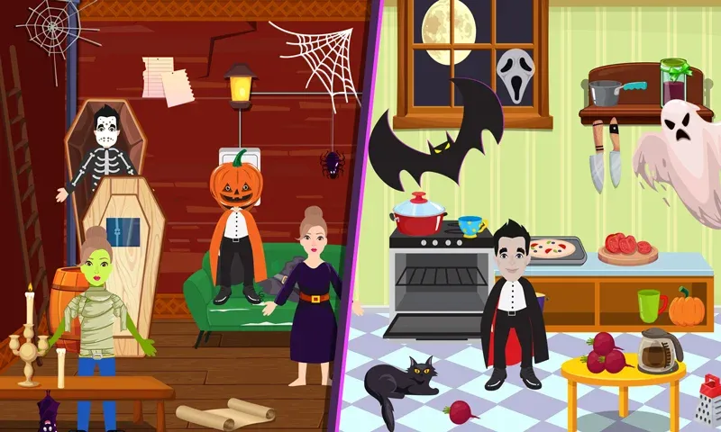 Pretend Play Halloween Party (Претендуй на Хэллоуинскую вечеринку)  [МОД Unlimited Money] Screenshot 4