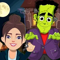 Скачать взломанную Pretend Play Halloween Party (Претендуй на Хэллоуинскую вечеринку)  [МОД Unlimited Money] - стабильная версия apk на Андроид