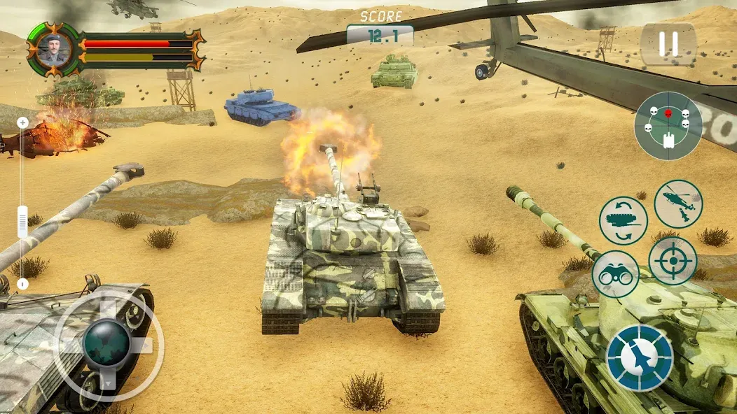 Army Tank Games Offline 3d  [МОД Бесконечные деньги] Screenshot 1