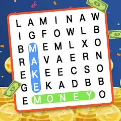 Скачать взломанную Make Money: Word Search (Мейк Мани)  [МОД Бесконечные монеты] - стабильная версия apk на Андроид