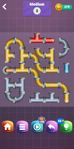 Pipe Puzzle Connect (Пайп Пазл Коннект)  [МОД Меню] Screenshot 3