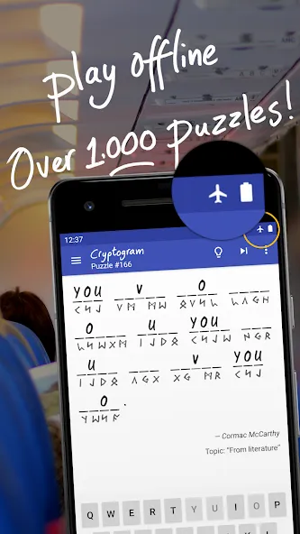 Cryptogram - puzzle quotes (Скрытограмма)  [МОД Mega Pack] Screenshot 3