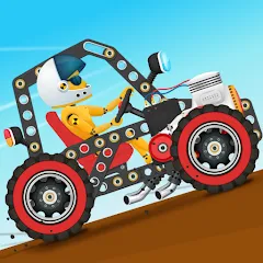 Скачать взломанную Car Builder & Racing for Kids  [МОД Menu] - полная версия apk на Андроид