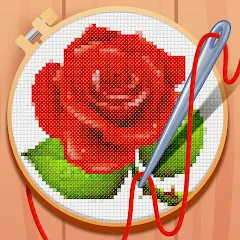 Скачать взломанную Cross-Stitch: Coloring Book (Кросс)  [МОД Много денег] - стабильная версия apk на Андроид